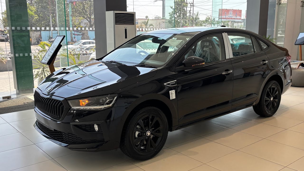 Slaviya Skoda Slavia 1.0L Sportline 2025 | Black Colour | Price | Features ...