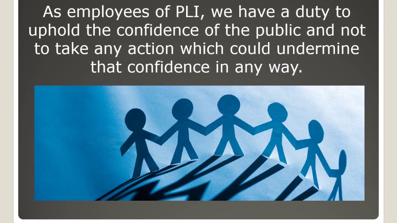 PLI Code of Conduct Online Learning Video 2018