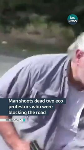 Man shoots dead two eco protesters #itvnews