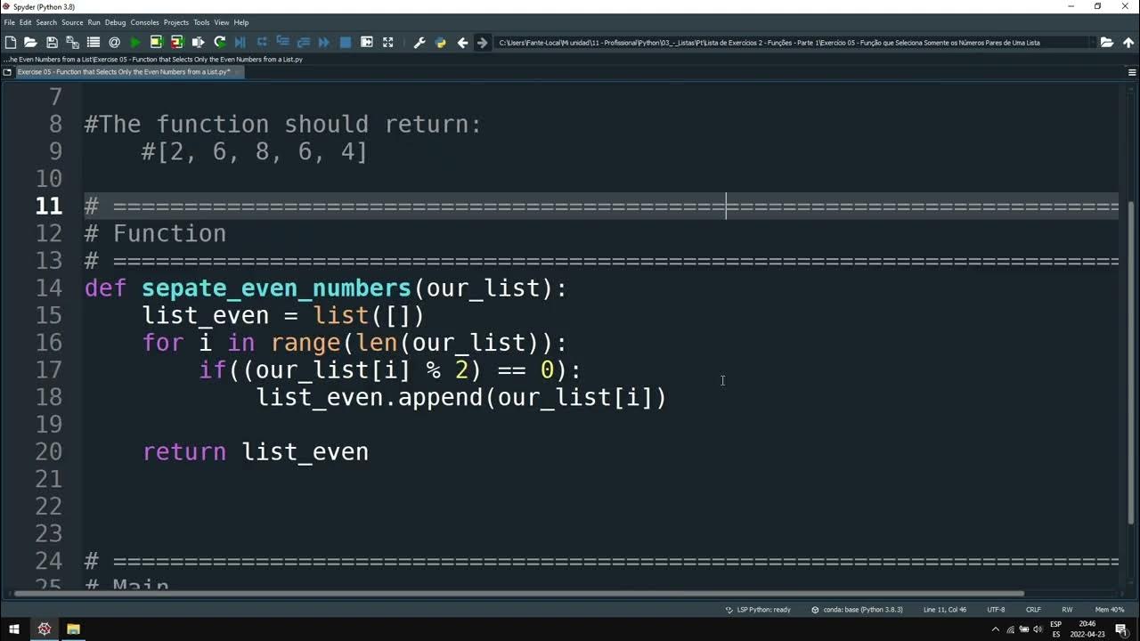 Python Programming – Function that Selects Only the Even Numbers from a ...