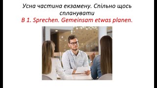 Іспит з німецької мови В1. Говоріння. Діалог. Sprechen B1 Gemeinsam etwas planen telc, gast, Goetge