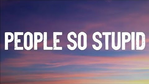 Tom Macdonald - People So Stupid (Lyrics)