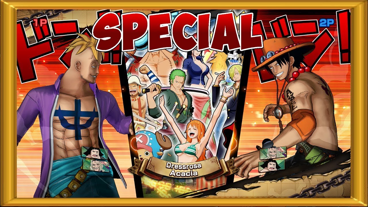 One Piece Burning Blood | 2 Players Gameplay - Marco VS Ace Special