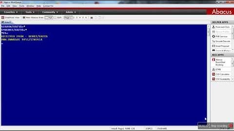Abacus Sabre Red Workspace Received From Field