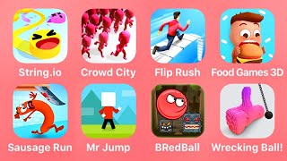 String.io, Crowd City, Flip Rush, Food Games 3D, Sausage Run, Mr Jump, B Red Ball, Wrecking Ball screenshot 5