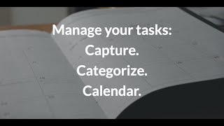 Capture ... Categorize ... Calendar Profile