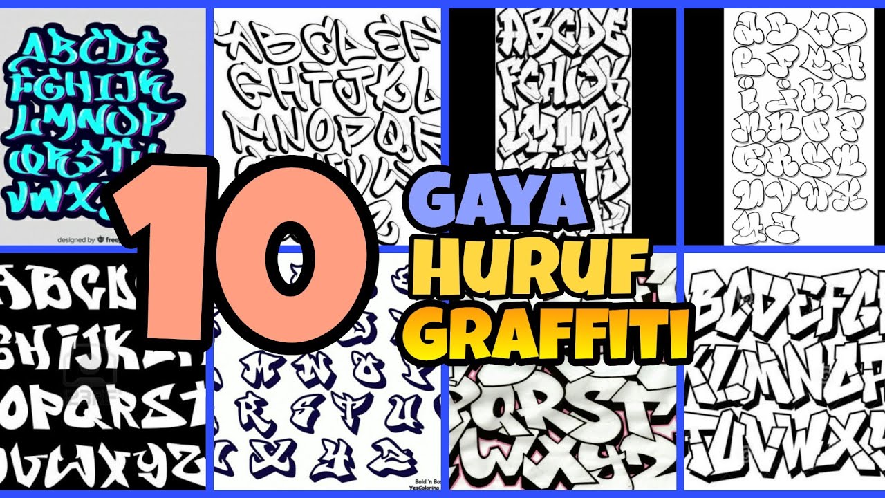 10 Gaya Huruf Graffiti - YouTube