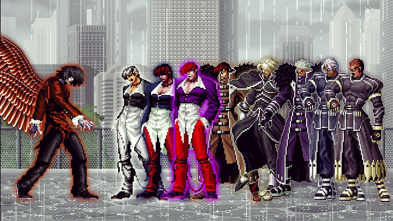 [KOF Mugen] Viper Element Vs Nest Bosses, Iori Yagami Team