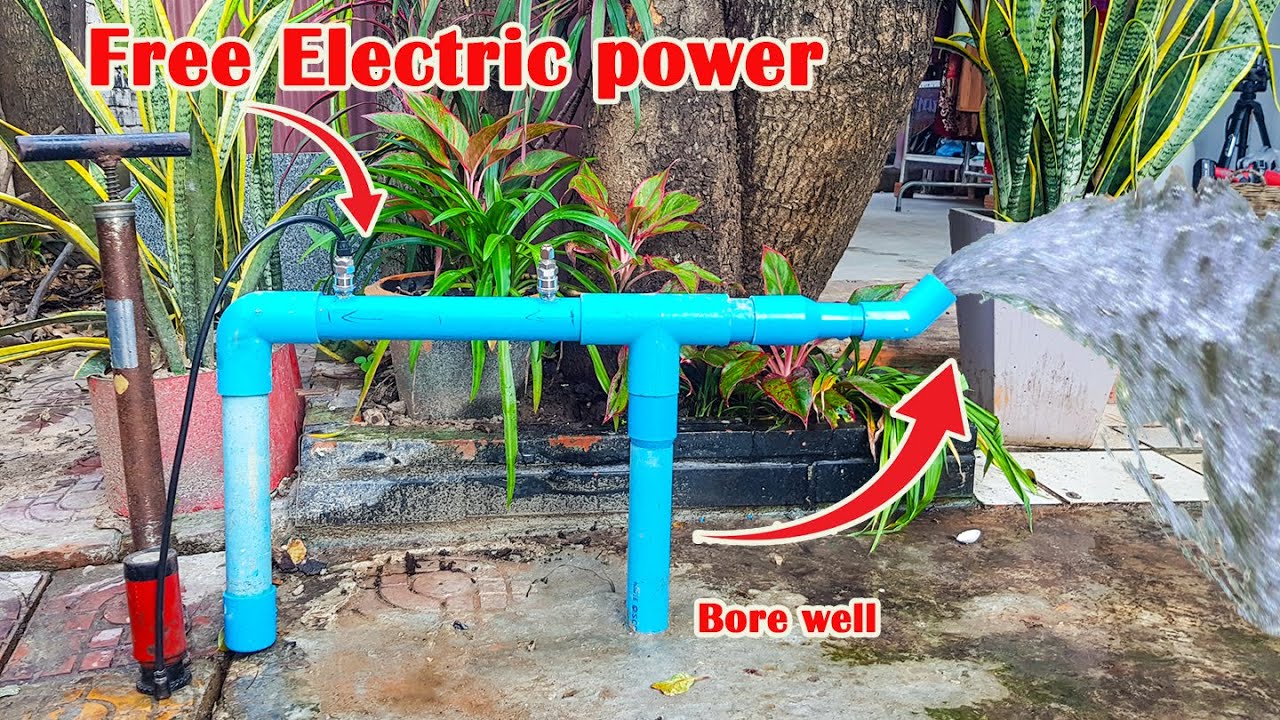 Free electricity I turn PVC pipe into a water pump at home free no