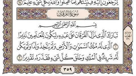 سورة الفرقان، مكتوبة، ياسر الدوسري، بدون اعلانات