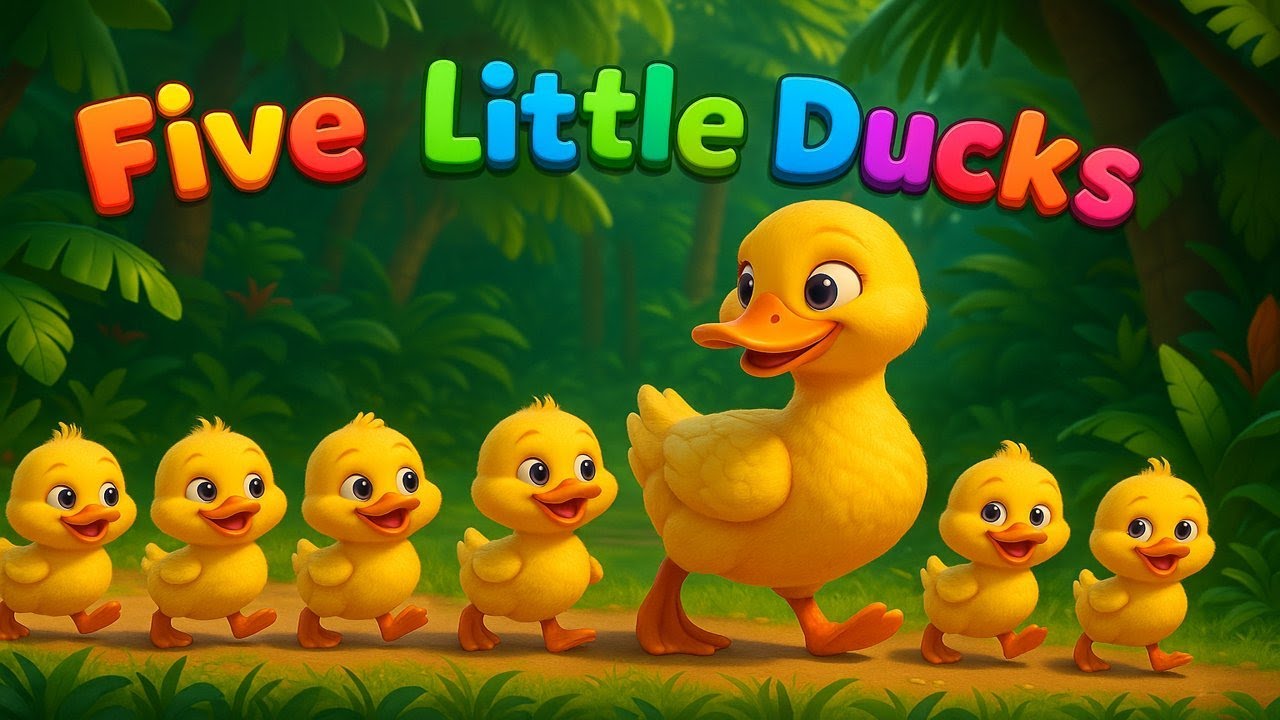 Five Little Ducks | Sing Along + Actions | Fun Kids Counting Song