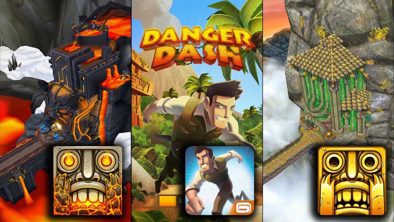 Temple Run 2 Volcano Island Vs Danger Dash Vs Temple Run 2 Sky Summit ...