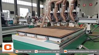 New CNC Router Cabinetmaster: Heavy-4 Heads Automatic Tool Changer Cutting Optimize | PRO R4 ATC