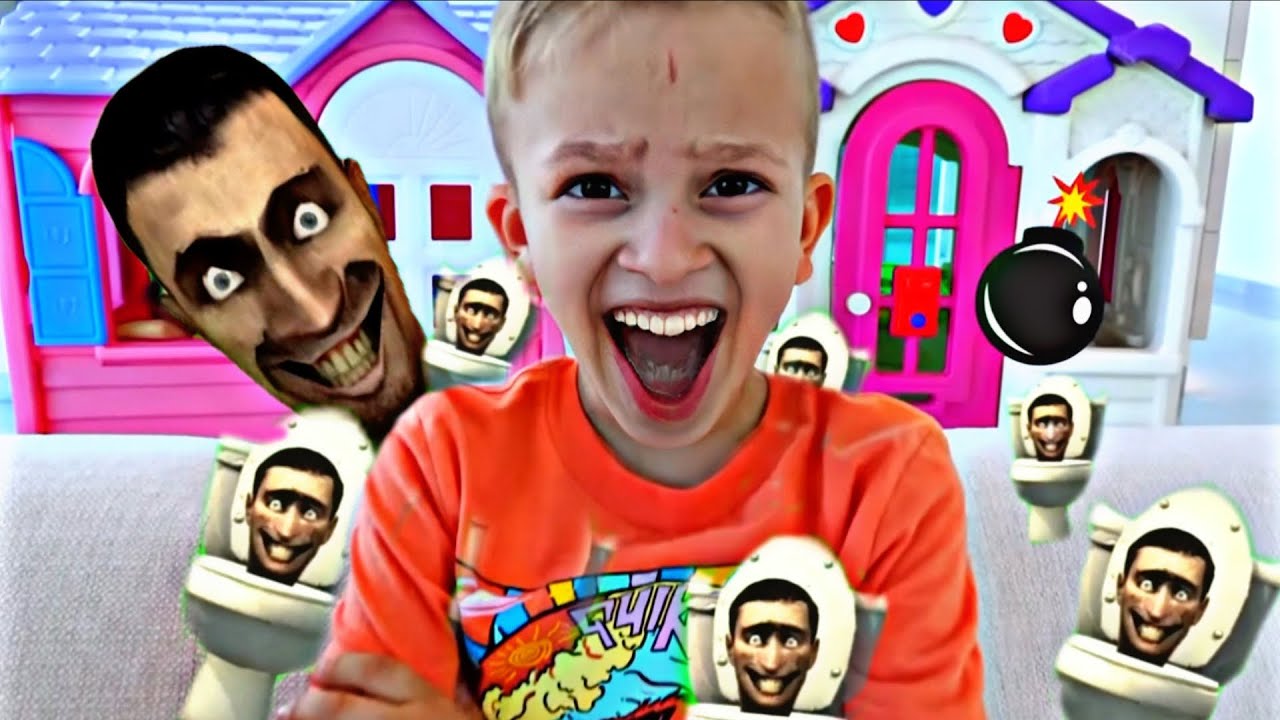 Vlad and Niki Play with Cute Pets Vs skibidi toilet | funny logo effect by skibidi toilet