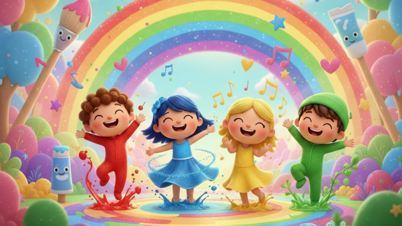 🎨 Color Splash Dance Party | Learn Colors with Fun Dancing Song for Kids!