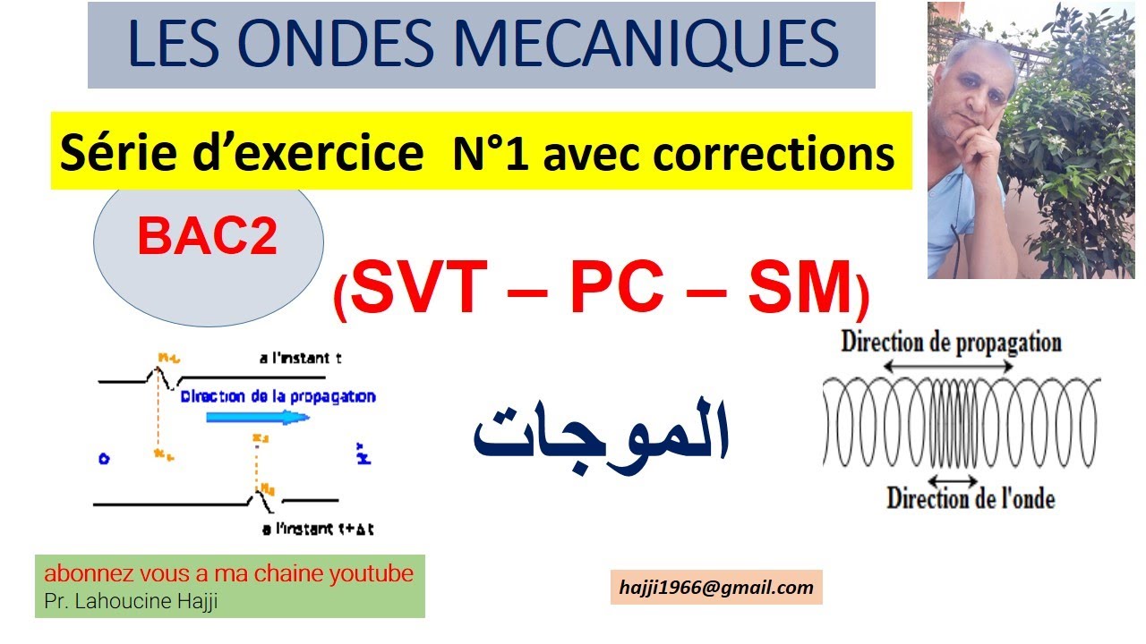 Corrigé Série N°1 : onde mécanique (baccalauréat)