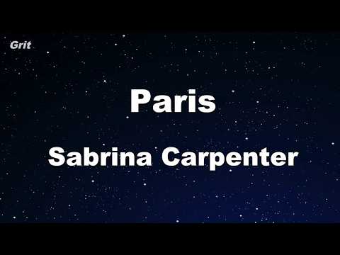 Paris - Sabrina Carpenter Karaoke No Guide Melody Instrumental