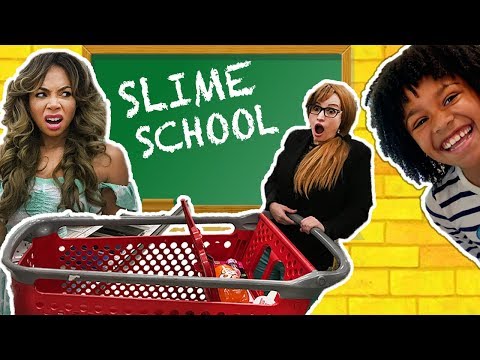 Slime School Teacher Switch Up! Students Sneak Candy Shopping Cart - New Toy School