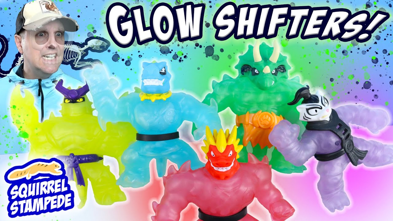 Heroes of Goo Jit Zu Glow Shifters Hero Pack - Super Gooey Tyro Hero Pack.  Goo Filled Toy with a Unique Glowing Goo Transformation. Crush The core and