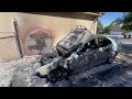 Fire destroys vehicle, scorches side of St. George home