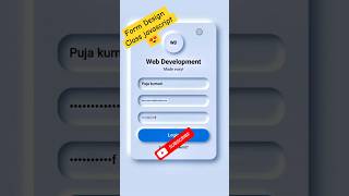 #codingshorts Soft UI Login Form — Pure CSS Magic #programming #frontend #developer #webdeveloper