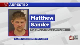 Fargo man arrested for fleeing officer