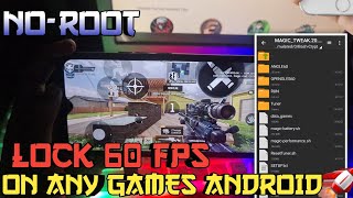 HOW TO PLAY 60FPS LOCK ON ANY GAMES LAG FIX NO-ROOT IN ANDROID 🚀