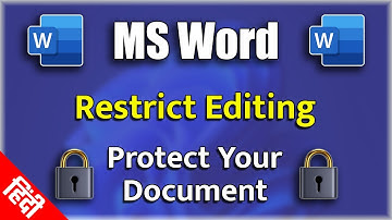 Restrict Editing in MS Word | How To Protect Your Document | How To Make Your Document Read Only