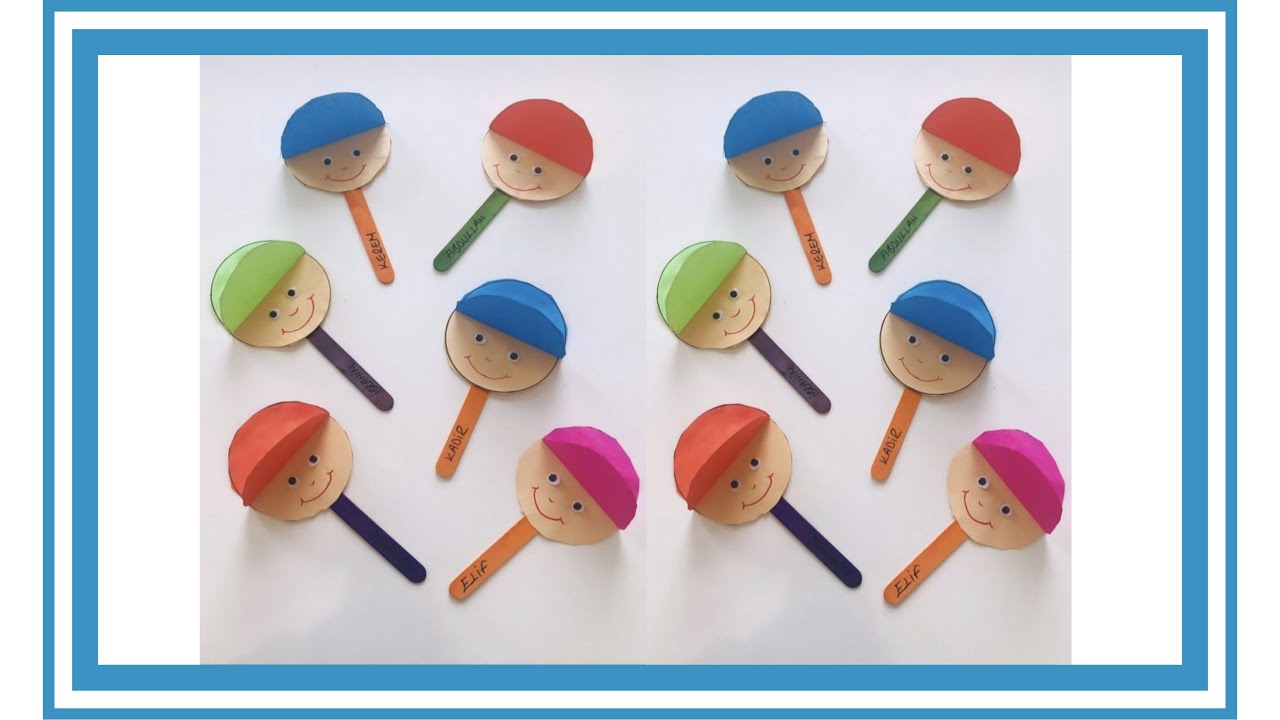 How to make paper lollipop with ice cream stick paper craft for
