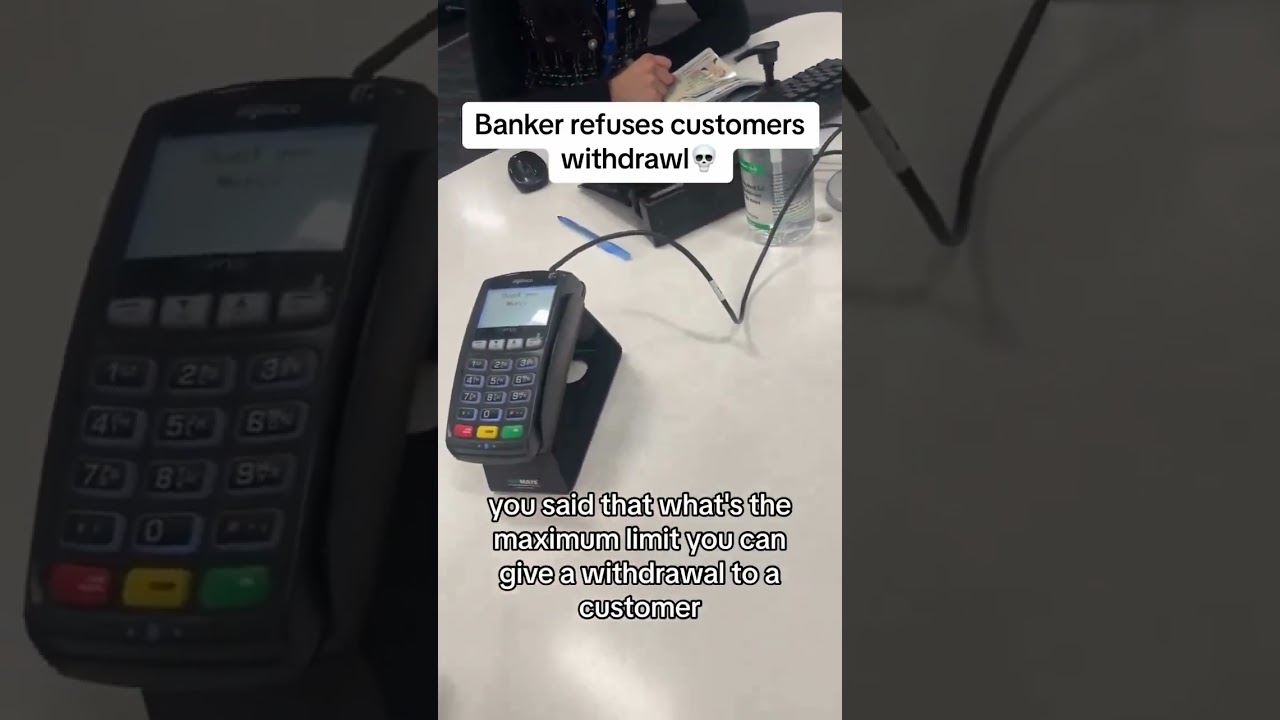 The RBC bank teller declines the request of this customer to withdraw $3K from his own account. 🇨🇦 👀
