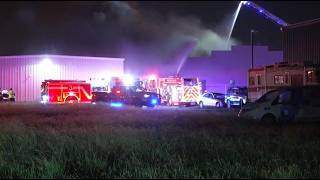 Pharr warehouse fire extinguished, one firefighter hospitalized