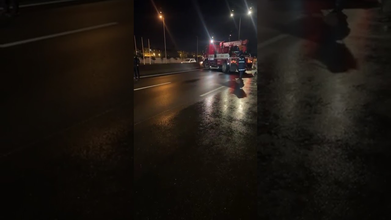 من الدارالبيضاء:ياريي السلامة وخطير..كار خرج على الطريق ومال جنب الطريق والناس شافو الرعب وهربوا