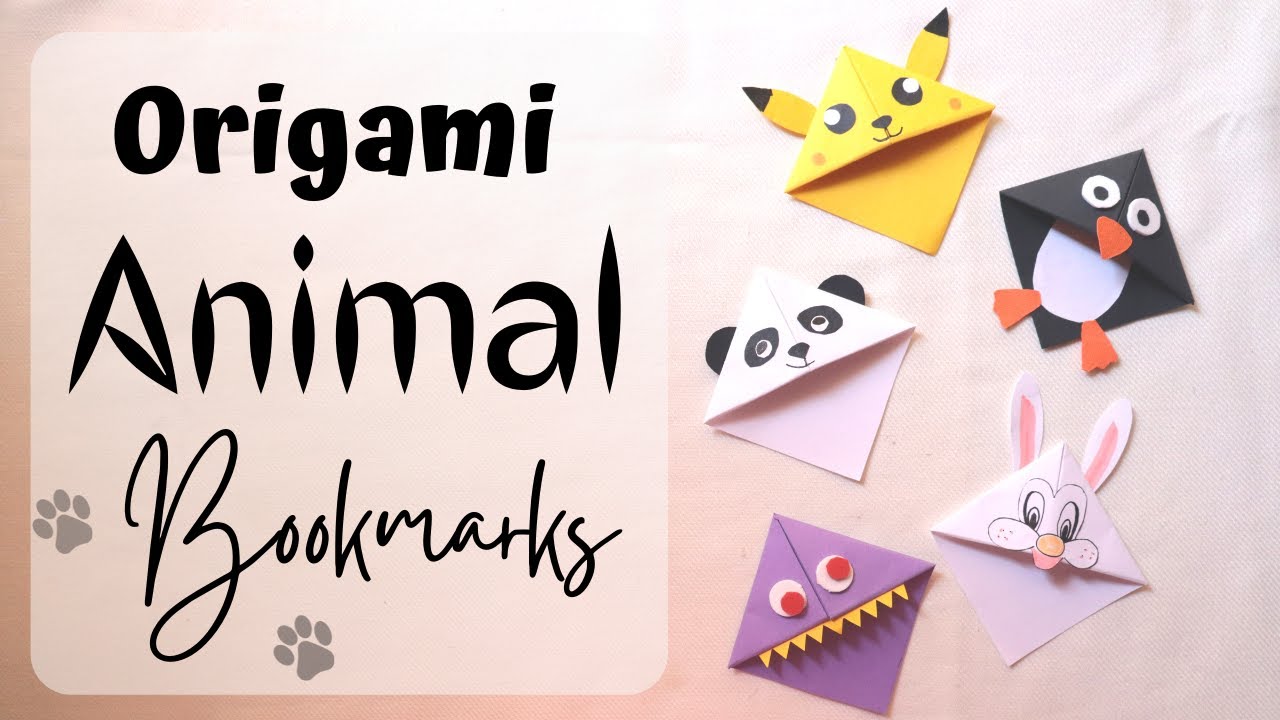 Paper folding craft Bookmarks | Origami Animal Bookmarks | Papercraft -  YouTube