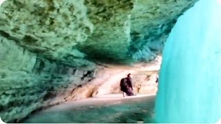 Secrets of a Frozen Waterfall | STUNNING Video Inside the Caves