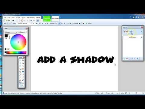 Add A Shadow To Text in Paint.net (QUICK AND EASY!!)