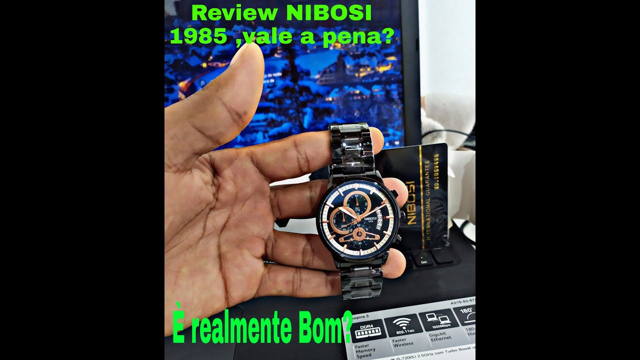 REVIEW RELÓGIO BLINDADO NIBOSI 1985 PRETO