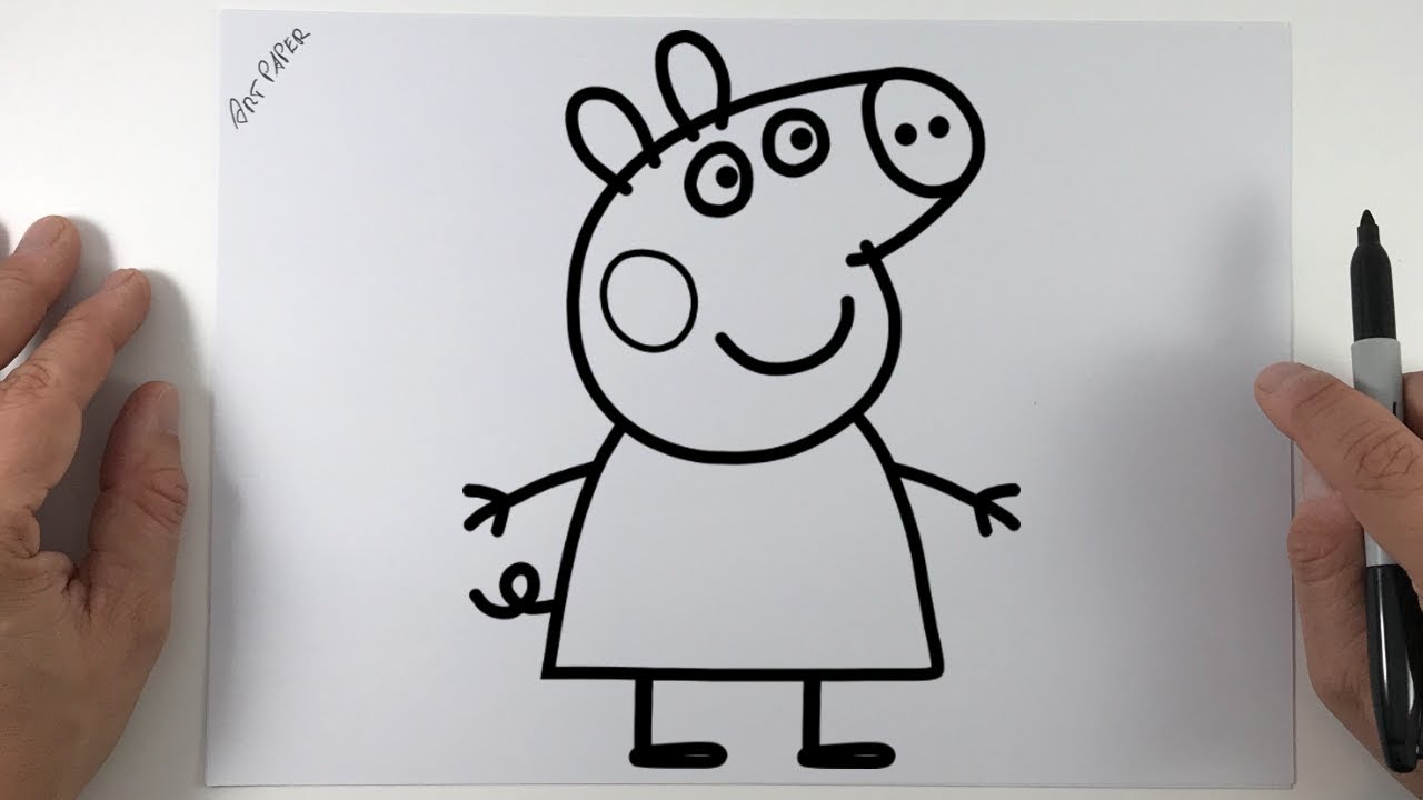 Como dibujar Peppa Pig paso a paso | How to draw a Peppa Pig - thptnganamst.edu.vn
