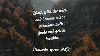 Bible Verse of the Day: Proverbs 13:20 NLT | Walk with the Wise Wealth