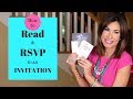 How to PROPERLY READ and RSVP to an INVITATION | TRACY HENSEL