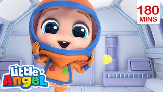 Baby John In Space?! 🧑‍🚀 Karaoke! 🧑‍🚀 | Best Of Little Angel! | Sing Along With Me! | Kids Songs