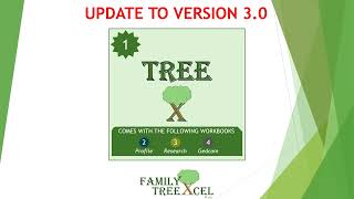 Family TreeXcel - UPDATE TREE Workbook Instructions