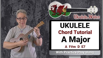 Ukulele Chord Tutorial, Drill And Uke Practice Play Along For A Major Chords