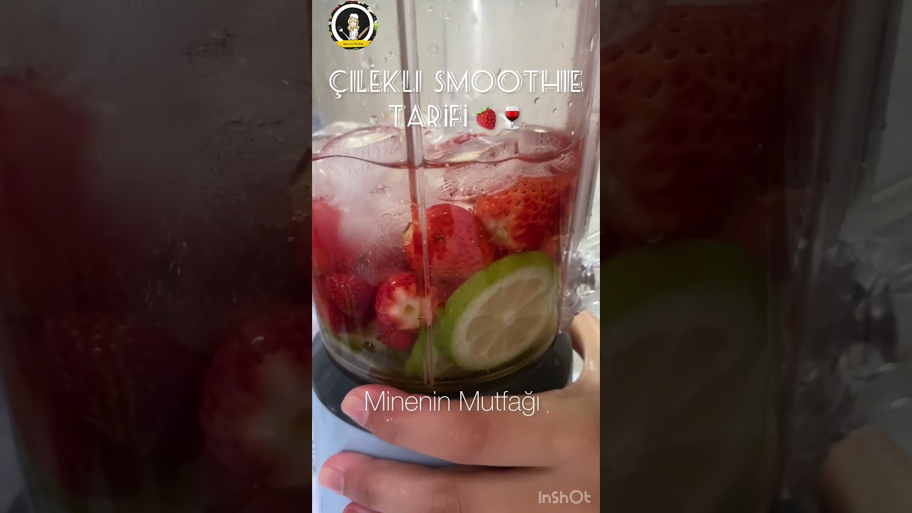 TAZE MEYVELİ  ÇİLEKLİ SMOOTHİE TARİFİ????   #keşfet #yemek #mineninmutfağı #reels #1million  #explore