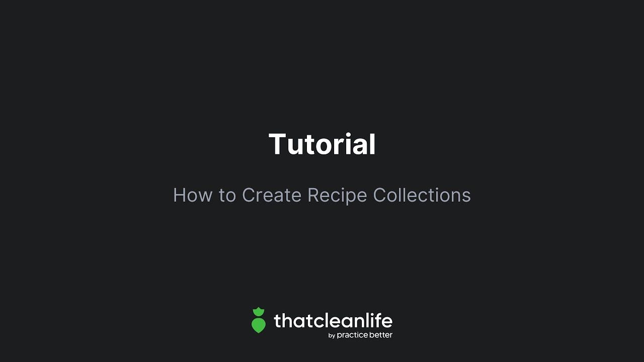 How to Create a Recipe Collection