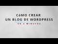 Cómo Crear Un Sitio Web De WordPress En 3 Minutos Con Elementor