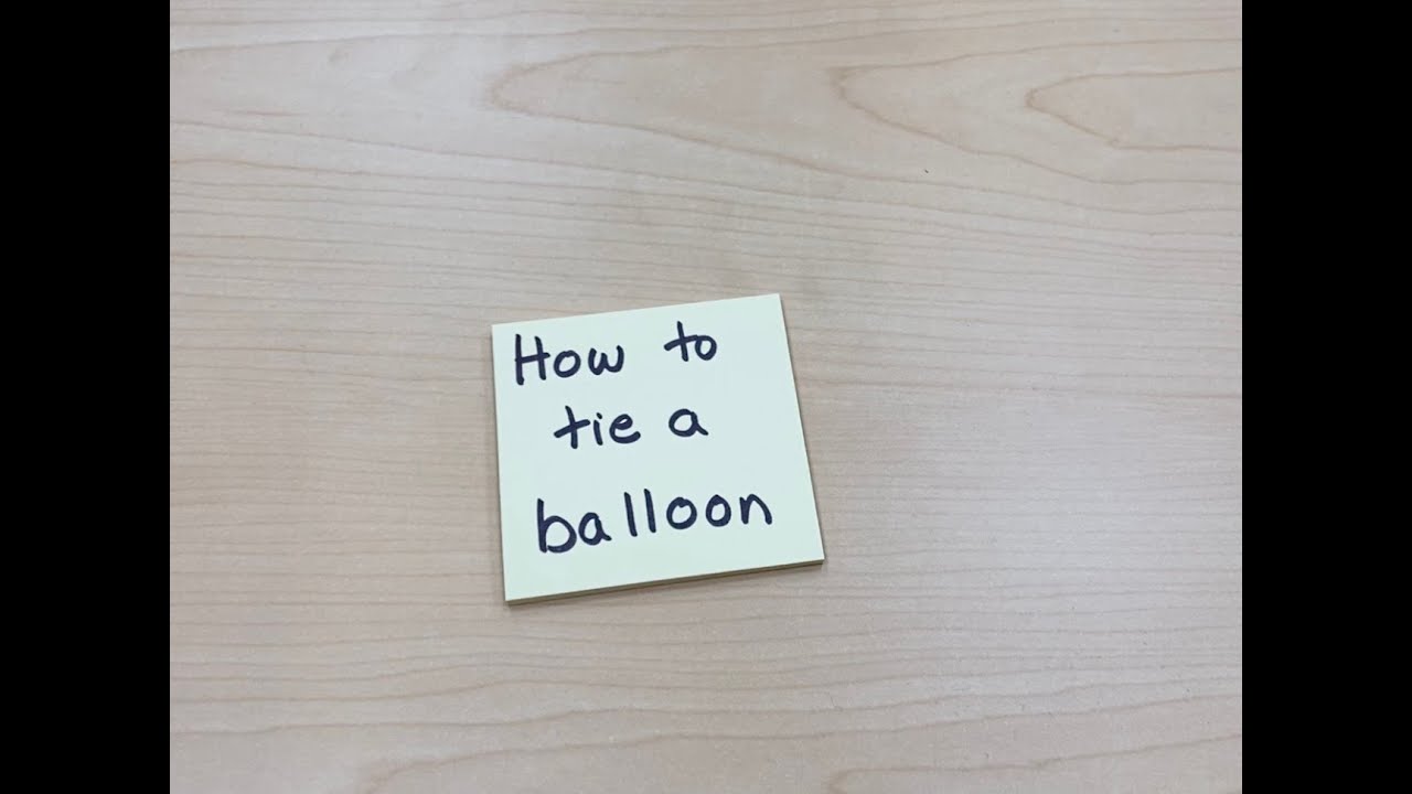 How to tie a balloon youtube