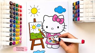 Relaxing Hello Kitty Coloring with Dream Markers 🎨✨ screenshot 3