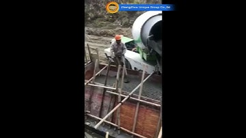 Self loading concrete mixer truck - Construction works