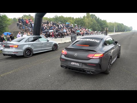 1000HP AWD Mercedes C63S AMG GAD Motors VS. 800+HP Audi RS3 Sedan