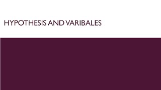 Hypothesis and variables | Psychology Edexcel A-level